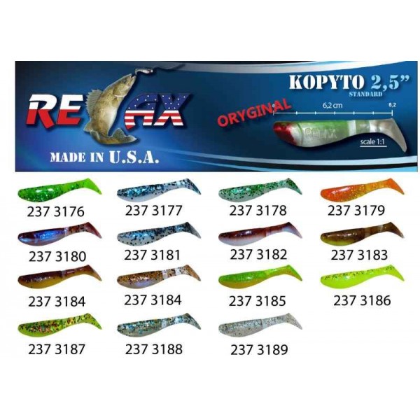 RELAX kopyto RK 2,5 (6,2cm) cena 1ks/bal10ks farba 3178