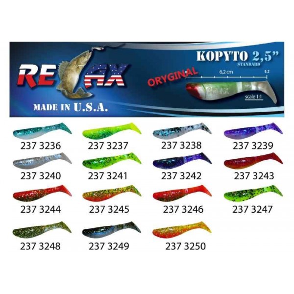 RELAX kopyto RK 2,5 (6,2cm) cena 1ks/bal10ks farba 3246