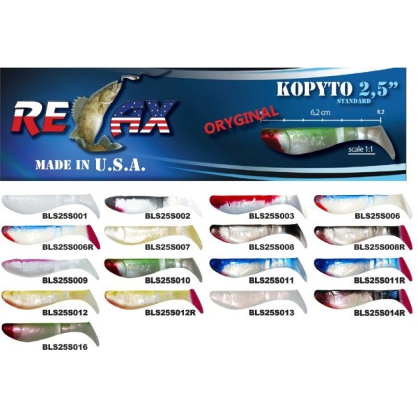 RELAX kopyto RK 2,5 (6,2cm) cena 1ks/bal10ks farba 2805