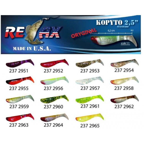 RELAX kopyto RK 2,5 (6,2cm) cena 1ks/ba10ks farba 2959