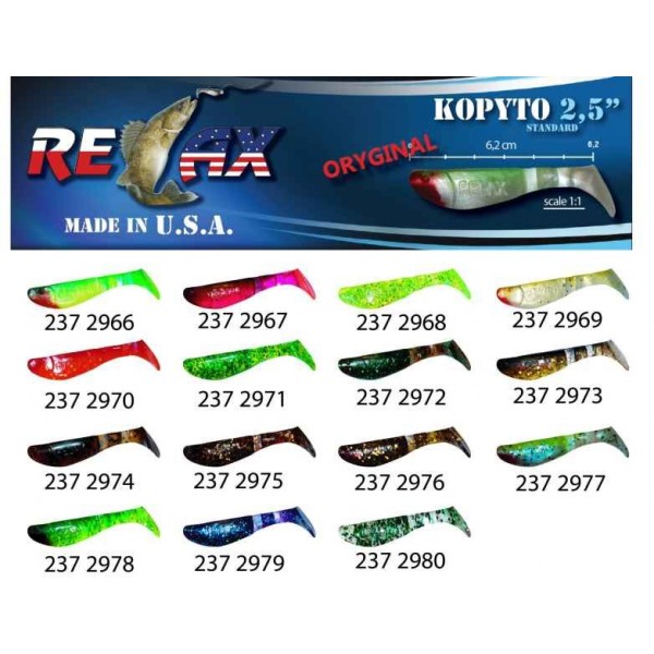 RELAX kopyto RK 2,5 (6,2cm) cena 1ks/bal10ks farba 2976