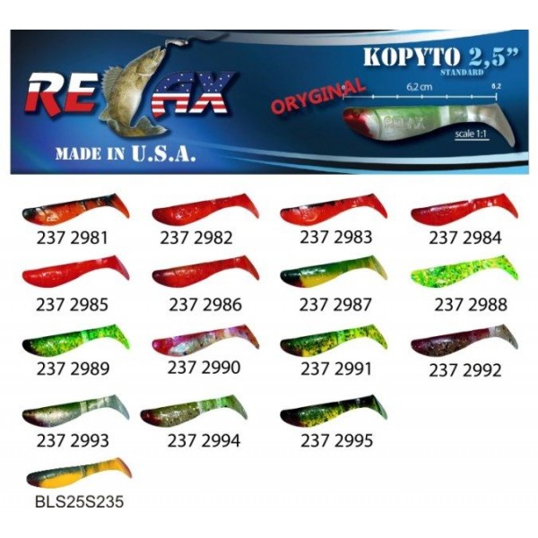 RELAX kopyto RK 2,5 (6,2cm) cena 1ks/bal10ks farba 2982
