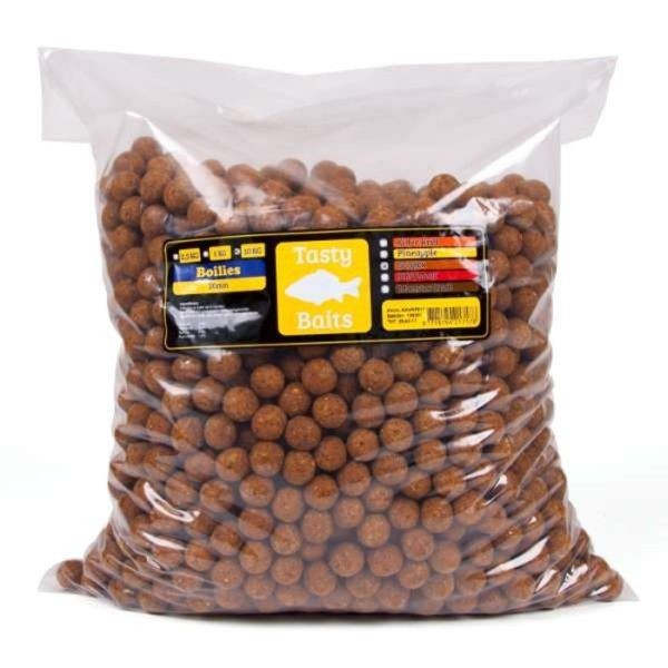 Kŕmne Tasty Baits boilies 20mm 10kg Strawbery (jahoda)