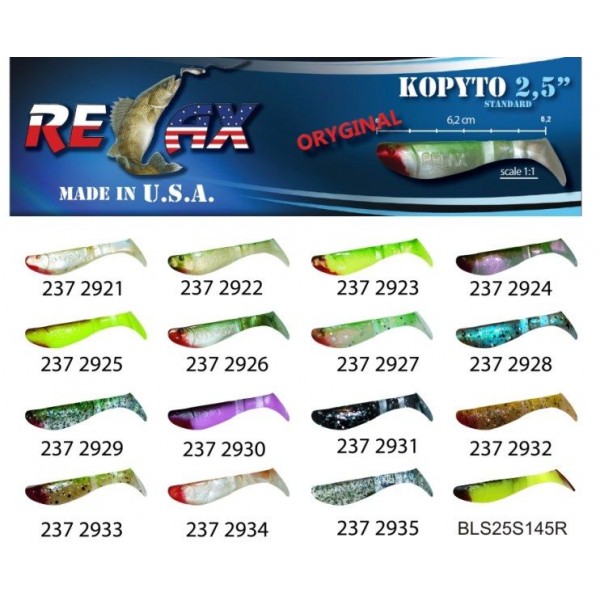 RELAX kopyto RK 2,5 (6,2cm) cena 1ks/bal10ks farba 2926