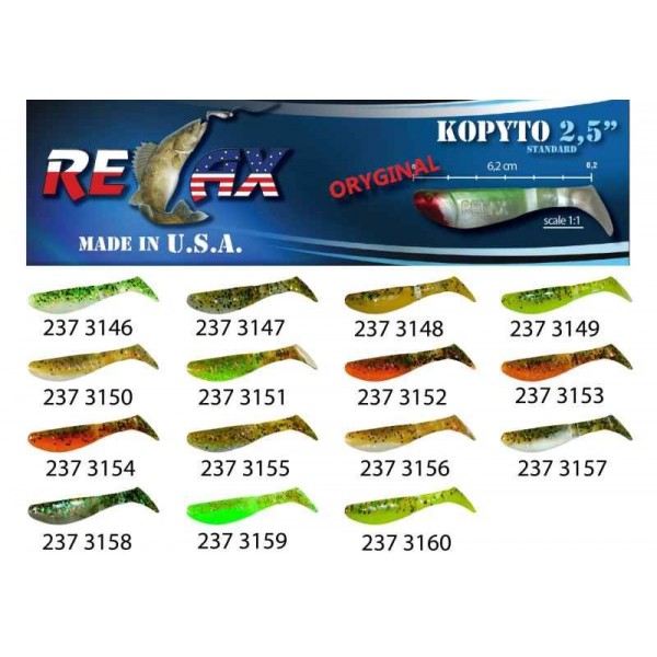 RELAX kopyto RK 2,5 (6,2cm) cena 1ks/bal10ks farba 3148