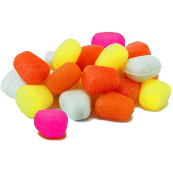Nástraha - sladká kukurica, plávajúca 12ks farba fluo oranžová, 9x10mm