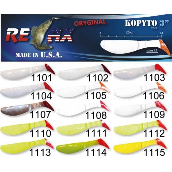 RELAX kopyto RK3-7,5cm - prívlačová nástraha -bal.10ks farba 1106 - cena za 1ks