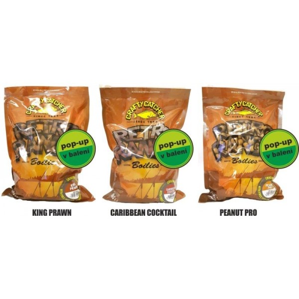 Boilies Crafty Catcher Retro Range 15mm / 1kg Peanut Pro/Arašid Pro Boilies