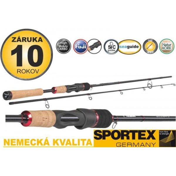 Prívlačové prúty Captor Spin 2-diel 3ks: 210cm /20g - M80