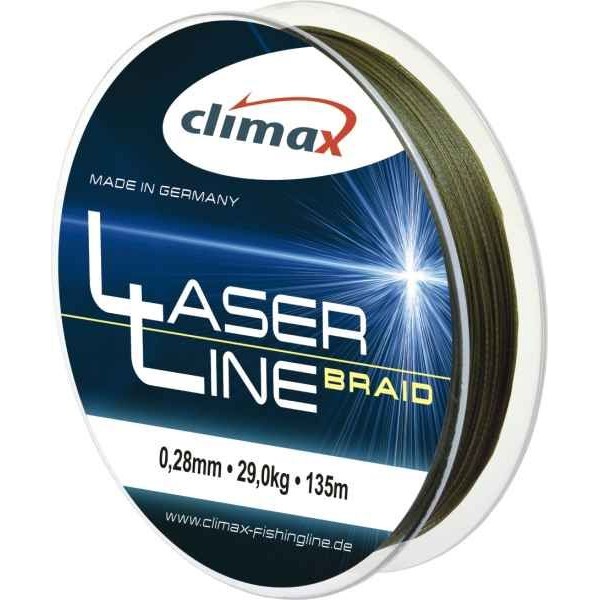 Climax šnúra 135m - Laser Braid line Olive SB 6 vlákien 135m 0,08mm / 6,4kg