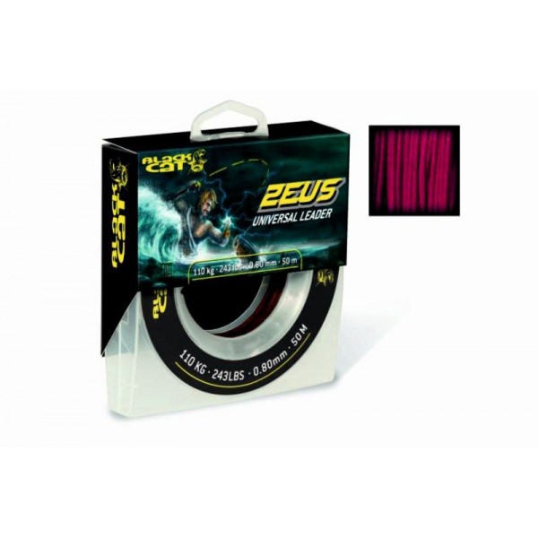 Sumcová šnúra Black Cat ZEUS Universal Leader 16 vláknová Priemer:1,10mm/nosnosť:165kg/dĺžka:40m