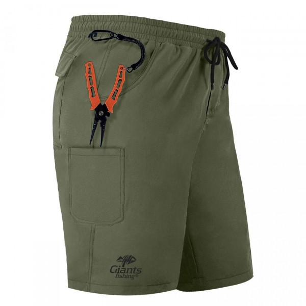 Giants Fishing Kraťasy Shorts Quick Dry UV50+Olive Green|no.M
