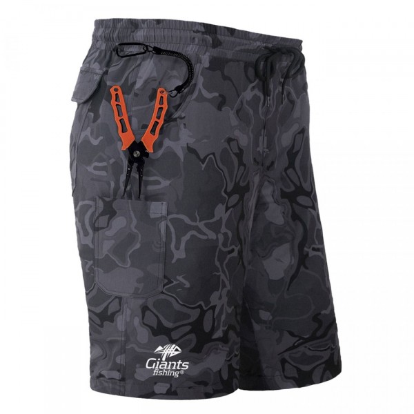 Giants Fishing Kraťasy Shorts Quick Dry UV50+Camo Grey|no.L