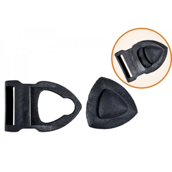 Zaisťovací háčik s protistranou na popruh