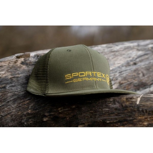Sportex šiltovka Snap Back so sieťkou a logom olivová